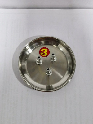 SHRIKHATUSHYAM 3 Sticks Agarbatti Stand With Plate, Incense Holder Stainless Steel Incense Holder(Grey)