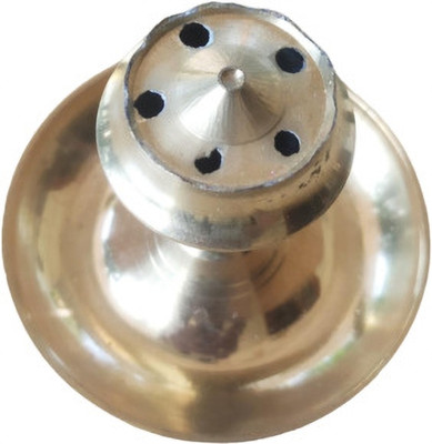 HOIVA Traditional Steel Flower Shaped Agarbathi stick holder. Stainless Steel Incense Holder(Steel)