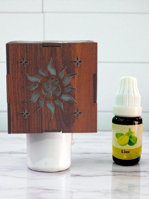 Ashokjitraders Electric Kapoor Dani Combo | Aroma Oil Burner, Diffuser & Fragrance Lamp Wooden, Plastic, Steel Incense Holder Set(Brown, Pack of 1)