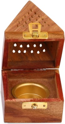 RanaCreation Pakka sheesham wooden lobandaan incense holder for home Wooden Incense Holder(Brown)