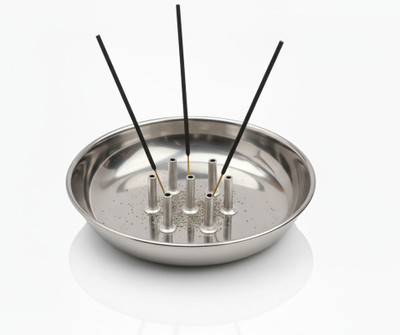 Preram PRERAM Stainless Steel Dhoop and Agarbatti Plate Stainless Steel Incense Holder(Silver)
