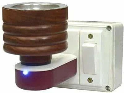 JRS TRADERS Multipurpose Direct Plug in Mini Wooden Electric Incense Burner Bakhoor Dani Kapoor Dani Aroma Diffuser Camphor Burner - 2nd Generation Wooden Incense Holder(Multicolor)