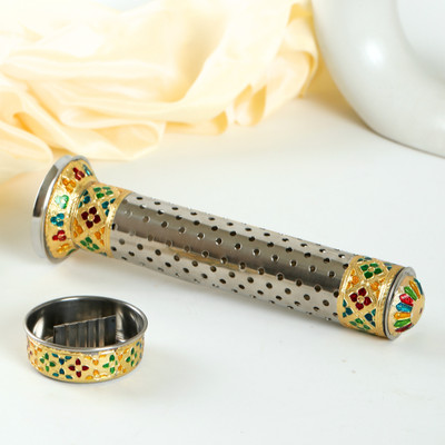 NAVRANG Incense stick Stand, Incense stick holder, Agarbatti stand Steel Incense Holder Set(Gold)