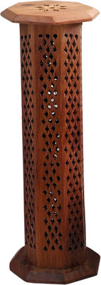 Taargo crafts TWR_085 Wooden Incense Holder(Brown)