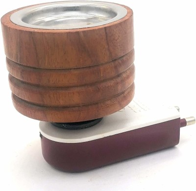 VSELL Wooden Dani Camphor Diffuser Multipurpose Wooden Bakhoor Burner Wooden, Stainless Steel Incense Holder(Brown, Pack of 1)