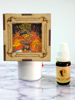 dauji enterprises Electric Kapoor Dani Combo | Aroma Oil Burner, Diffuser & Fragrance Lamp Wooden, Plastic, Stainless Steel Incense Holder Set(Brown, Pack of 1)