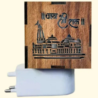 Ewings Electric Wooden Jay Shri Ram Mandir Kapoor dani With ON/OFF Switch Wooden Incense Holder(Brown)