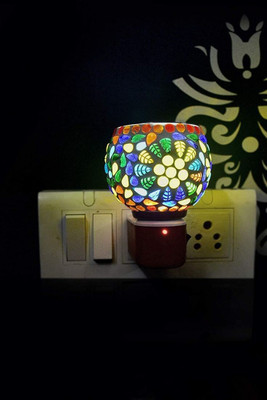 Middler Kapoor Dani/Fragrance Oil Burner With Night Lamp Ceramic, Plastic, Steel Incense Holder Set(Multicolor)
