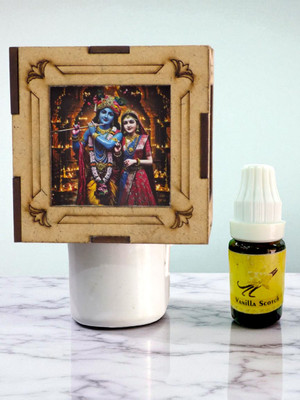 dauji enterprises Electric Kapoor Dani Combo | Aroma Oil Burner, Diffuser & Fragrance Lamp Wooden, Plastic, Stainless Steel Incense Holder Set(Brown, Pack of 1)