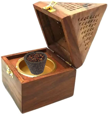 RanaCreation Wooden incense holder Wooden Incense Holder(Brown)