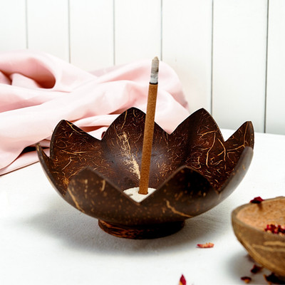 Thenga Agarbatti Stand Wooden Incense Holder(Brown)