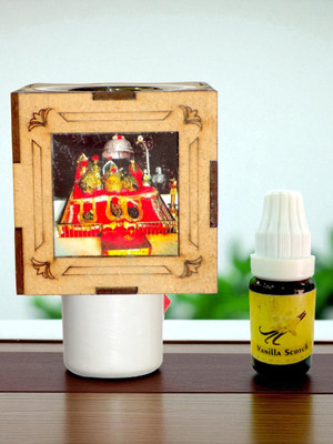 dauji enterprises Electric Kapoor Dani Combo | Aroma Oil Burner, Diffuser & Fragrance Lamp Wooden, Plastic, Stainless Steel Incense Holder Set(Brown, Pack of 1)