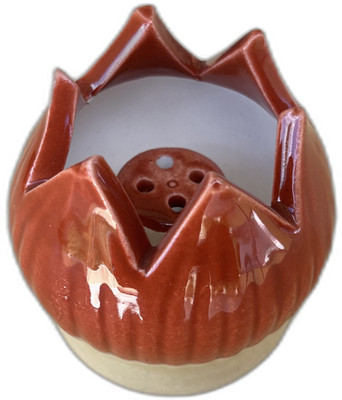 Atchayam Traders Ceramic Agarbatti stand for Pooja | mitti ki agarbatti stand | Ceramic Incense Holder(Brown)
