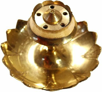 SVC Handicrafts Brass Agarbatti Stand for Pooja Room / Incense Sticks Holder for Home Temple Brass Incense Holder(Gold)