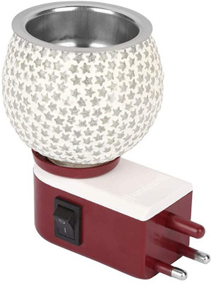 Yaunima Ceramic Electric Dani Stand ( Camphor Burner ) with Lamp ( D: 02 ) Ceramic Incense Holder(Multicolor)