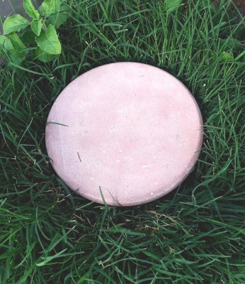 KRAFT CLOUDS 5 inch Chandan Rubbing Stone | Turmeric Rubbing Stone | Chandan Pata Stoneware Incense Holder(Pink)