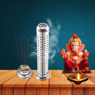 SHRIKHATUSHYAM Stainless Steel Incense Holder(Silver, Pack of 1)