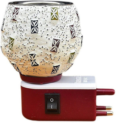 Gojeeva Electric Glossy & Beautiful Multi-Color Glass Kapoor Dani Stand Steel Incense Holder Set(Multicolor, Pack of 1)