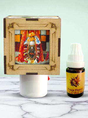 dauji enterprises Electric Kapoor Dani Combo | Aroma Oil Burner, Diffuser & Fragrance Lamp Wooden, Plastic, Stainless Steel Incense Holder Set(Brown, Pack of 1)