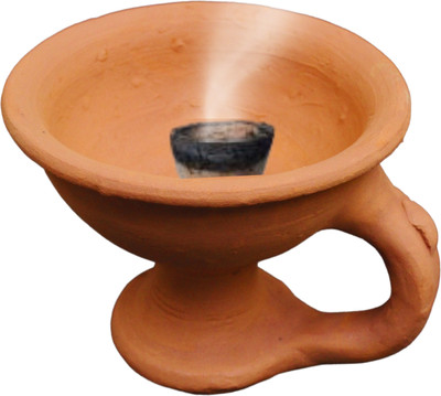 Hari Craft Earthenware Incense Holder(Brown)