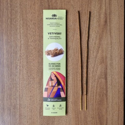 Sonark's Nisarga Herbs Vetivert Incense Sticks Natural Vetivert(10, Set of 10)