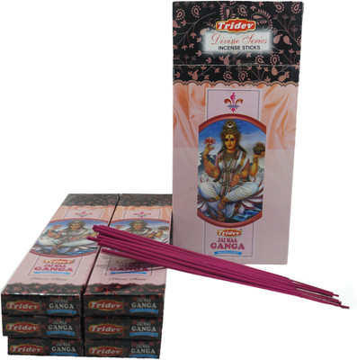TRIDEV Jai Maa Ganga Incense Stick Pack 6 Jai Maa Ganga(10 Units, Set of 6)