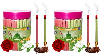 Shankh 2 in 1 Mannat Dhoop Stick (Incense Stick) Pack of 300 gm (150 + 150) Fragrances Rose, Mogra(300, Set of 1)