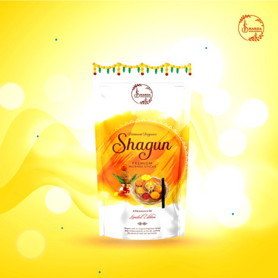 Shagun 100 Yellow Incense Sticks Pack Of Agarbatti New Fragrance For Temple Pooja Ratan Mala(190 Units, Set of 1)