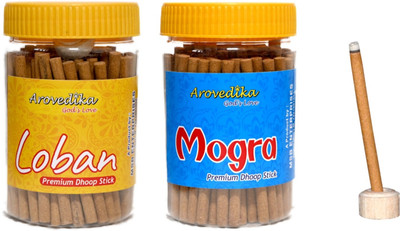 Arovedika LOBAN 1 MOGRA 1 BOX DHOOP STICKS (100GM PER BOX ) TOTAL 2 BOX DHOOP LOBAN, MOGRA(100, Set of 2)