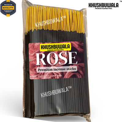 Khushbuwala Premium Agarbatti Incense Sticks for Puja | Long-Lasting Fragrance ROSE(80 g, Set of 1)
