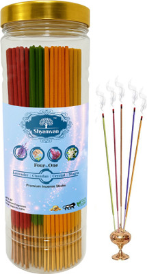 Shyamvan Incense Sticks Combo Pack For Pooja 400Gm Lavender, Chandan, Crsytal, Mogra Lavender, Chandan, Crsytal, Mogra(225 Units, Set of 1)