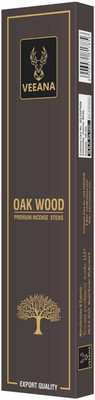 Veeana OAK Wood Premium Hand Blended Hand Rolled 100gm Eco Incense Stick OAK Wood(50 Units, Set of 1)