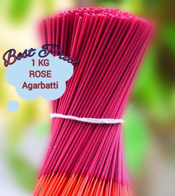 DIVY ENTERPRISE Divyenterprise rose Flavor Natural Hand made Agarbatti | Pack Of 1Kg rose(400, Set of 1)