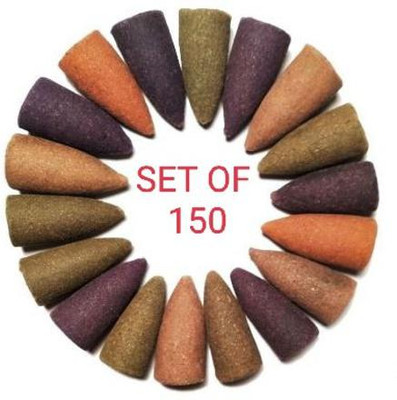 MORATER Backflow Incense Cones Pack of 150 pcs Back Flow Smoke Cone for backflow Burner YES(1 Units, Set of 1)