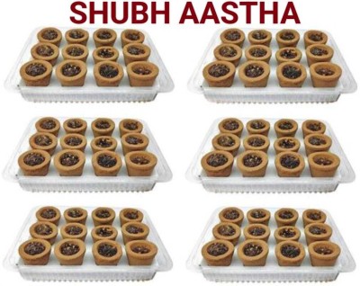 Shubh Aastha 72 Cups Pure Loban Chandan Dhoop Cup For Pooja Hawan Pack of 6 Tray Chanan, Loban(72, Set of 6)