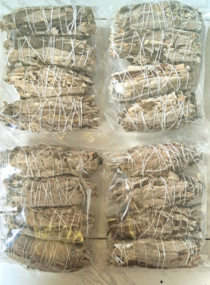 Alakh Niranjan High quality Indian Sage bundles 4 pack of 100 gm (25gm x 16 bundles) Sage(16, Set of 1)