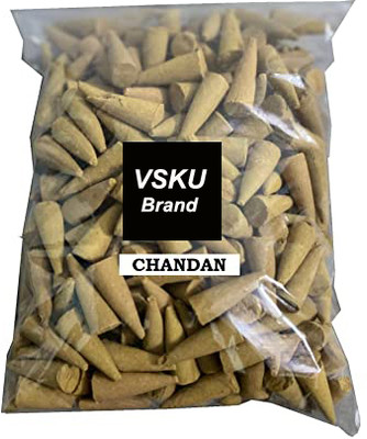 Swangiya 1_Dry Dhoop Cone Chandan 400 gram with plastic box family pack Chandan, Hari Chandan(400 g, Set of 1)