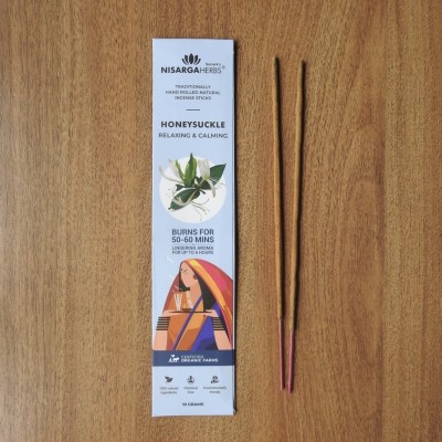 Sonark's Nisarga Herbs Honeysuckle Incense Sticks Natural Honeysuckle(10, Set of 10)