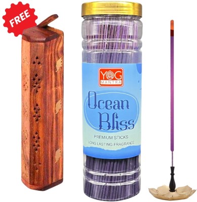 yog mantra Ocean Bliss Colourful Incense Stick in Jar | Pack of 1 | Ocean Refreshness(400, Set of 1)