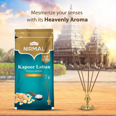 Shubhkart Nirmal Rich & Earthy Dual Fragrance Agarbatti Zipper Kapoor Loban(150 g, Set of 1)