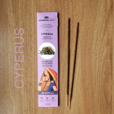 Sonark's Nisarga Herbs Cyperus Incense Sticks Natural Cyperus(10, Set of 10)