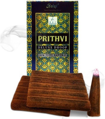 PRABHU 100gm Box Pack of 2 (10 Thick Sticks Per Box) Prithvi Deluxe Dhoop Incense Stick Scented(100, Set of 1)
