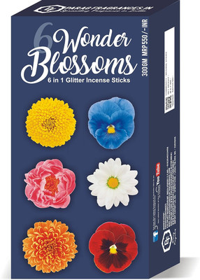 Parag Fragrances 6 WONDER BLOSSOM INCENCE STICKS Floral(250 g, Set of 1)