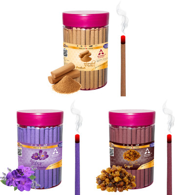 Aereoday Panchvati, Lavender & Guggal Dhoop Stick Pack 300 gm (100+100+100) Fragrance Panchvati, Lavender, Guggal(100 g, Set of 3)