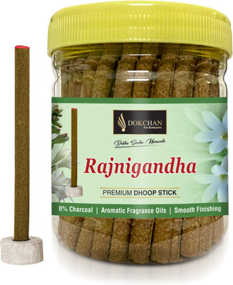 DOKCHAN Rajnigandha Dhoop Sticks for Puja(Charcoal Free), Pack of 150Gm Dhup Batti stick Rajnigandha(150 g, Set of 1)