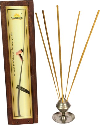 SAMBRIDHHI Pure Chandan Incense Sticks/Agarbatti with Premium Wooden Box -50 Sticks SANDALWOOD, CHANDAN(50, Set of 1)