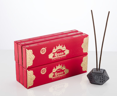 Snake Brand Orkay Pure Rose 10 sticks || Pack of 12 || Contains 120 sticks Rose(10 Units, Set of 12)