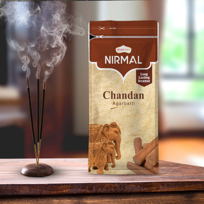 Shubhkart Nirmal Sandalwood Fragrance Zipper Agarbatti Chandan(150 g, Set of 1)