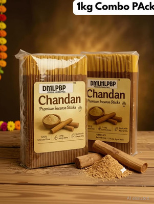 Dmlpbp Chandan Agarbatti 1KG– High-Quality Sandalwood Incense Sticks Chandan(1000 g, Set of 1)