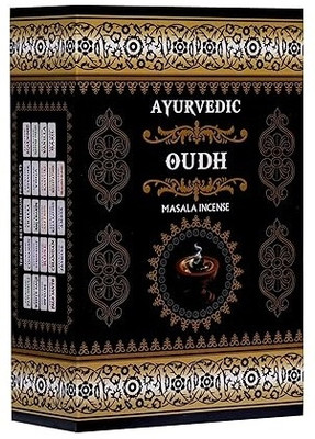 Peekdee Oudh Incense Sticks Natural Hand Rolled Agarbatti for Puja, freshness/Natural Fragrance(15 Units, Set of 12)